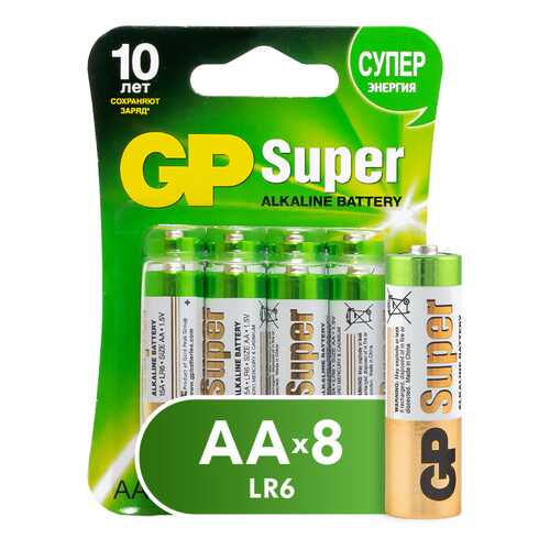 Батарейка GP Batteries Super Alkaline AA (15A) 8 шт в Эксперт