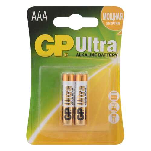 Батарейка GP Batteries Ultra Alkaline AAA 24AUP-2CR2 20/160 2 шт в Эксперт