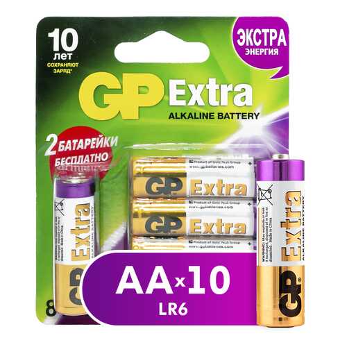 Батарейка GP Extra AA (15AX8/2-2CR10 /240) 10 шт в Эксперт