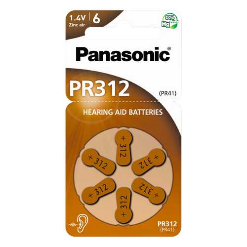 Батарейка Panasonic PR-312/6LB 6 шт в Эксперт