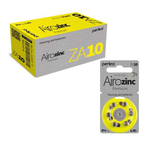 Батарейка Perfeo ZA10/6BL Airozinc Premium 60 шт в Эксперт