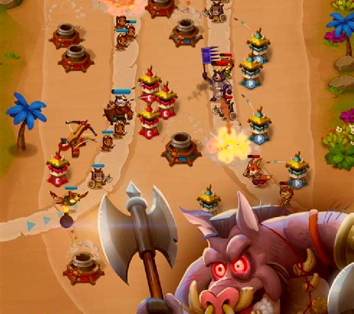 tower rush game mechanics gameplay drop block